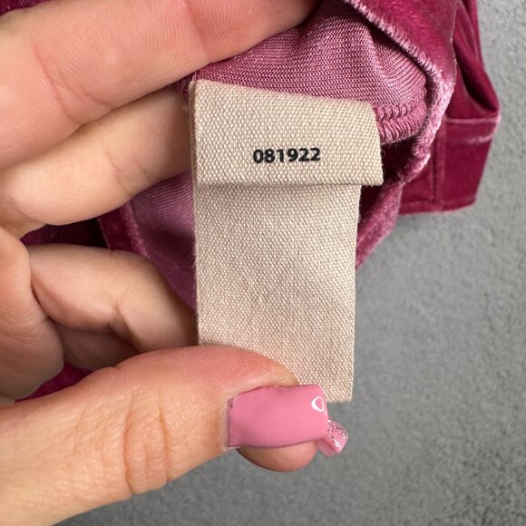 Soft Surrounding Top Womens SP Berry Pink Boyfriend Fit Buton Down Loose Velvet - Picture 8 of 11